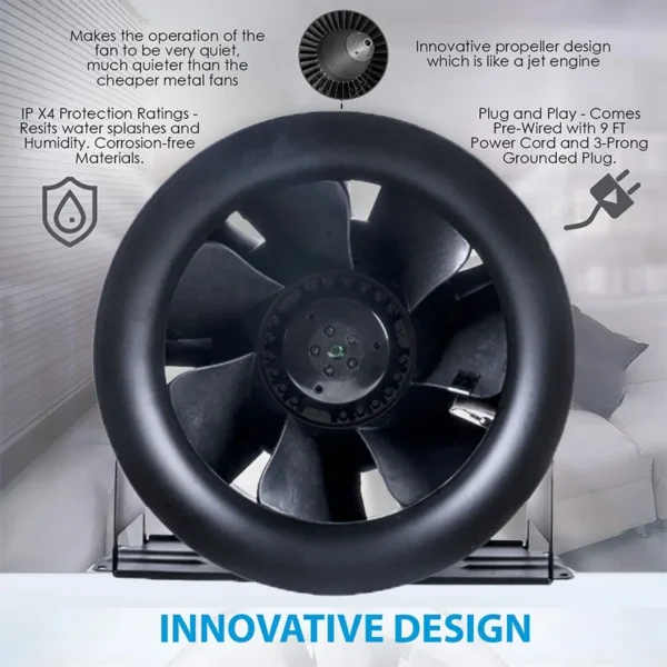 Mixed Flow Fan, 110v, 1520CFM - view 6