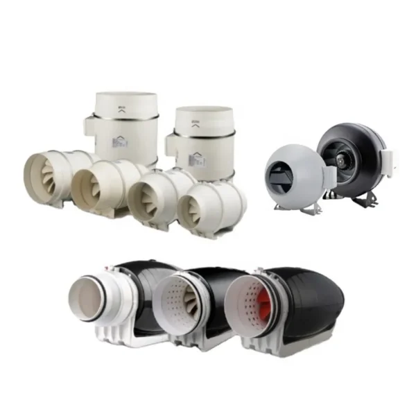 Mixed Flow Fan, Inline, Metal, SSF