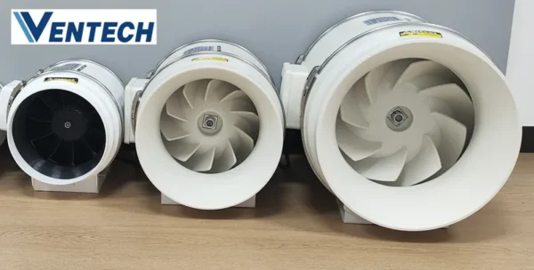 Mixed Flow Inline Fan, 220-240V, Plastic - view 4