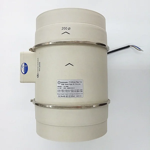 Mixed Flow Inline Fan, ABS, Electric - view 5