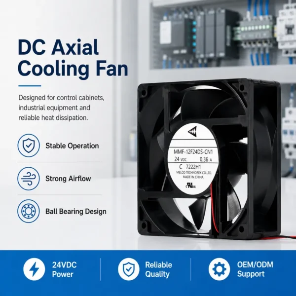 Mmf-12f24ds-cn1 Axial Fan, MELCO, TECHNOREX, 24VDC, 12CM - view 5