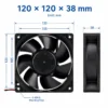 Mmf-12f24ds-cn1 Axial Fan, MELCO, TECHNOREX, 24VDC, 12CM - view 6