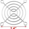 Modern Chrome-plated Metal Fan, 60mm, Iron (Chrome-plated) - view 2