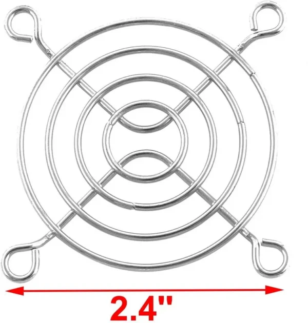 Modern Chrome-plated Metal Fan, 60mm, Iron (Chrome-plated) - view 2