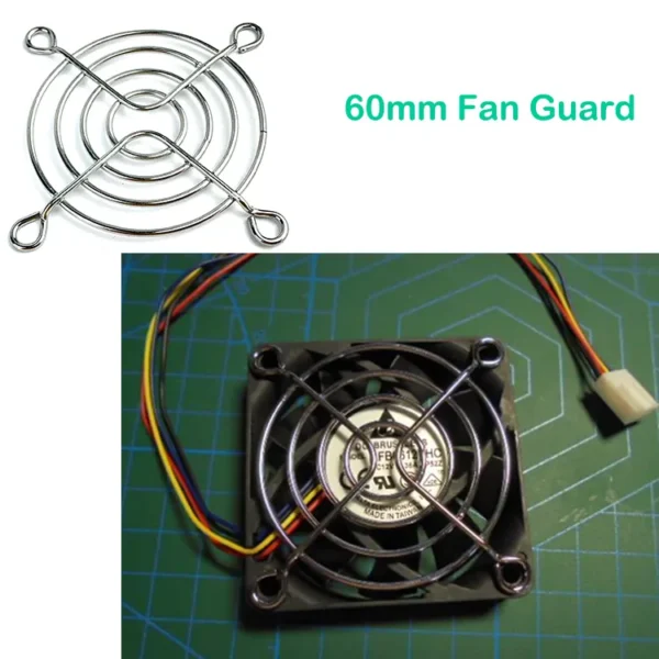 Modern Chrome-plated Metal Fan, 60mm, Iron (Chrome-plated) - view 6