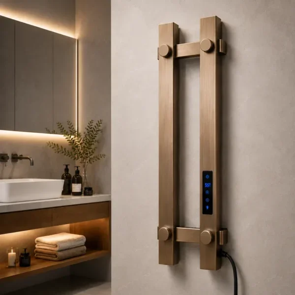 Modern Electric Towel Warmer, Aluminum, Wall