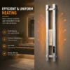 Modern Electric Towel Warmer, Aluminum, Wall - view 4