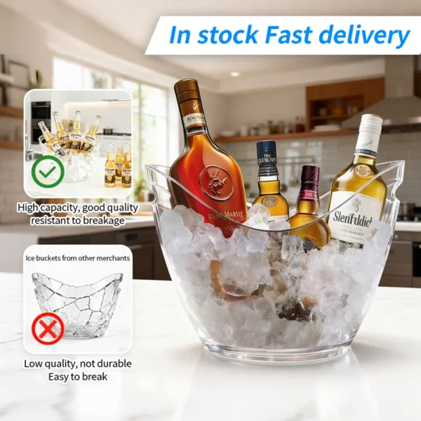 Modern Ice Bucket Cooler, 4L, Wall, Plastic - view 2