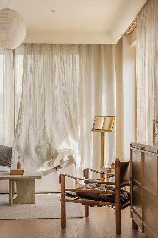 Modern Stripe Design Curtain, 100% Polyester, Pinch Pleat - view 4