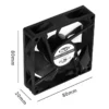 Mount Axial Air Fan, 80x80x20mm, 3000rpm, 8020, Plastic - view 5