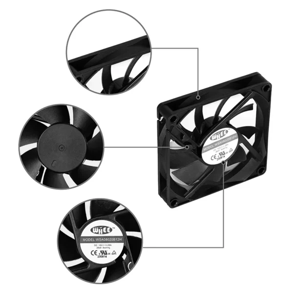 Mount Axial Air Fan, 80x80x20mm, 3000rpm, 8020, Plastic - view 6