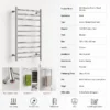 Mounted Bathroom Towel Warmer, 304, Stainless, Steel, Wall - view 5