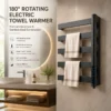 Mounted Electric Towel Warmer, Wall, 180°, Aluminum, Stainless - view 3
