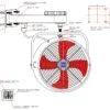 Mounted Oscillating Mist Fan, Wall, 500mm - view 6