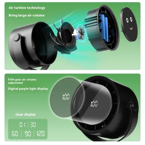 Mounted Usb Clip Fan, Wall, Portable - view 5