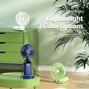 Multi Functional Portable Fan, USB, Lithium battery, ABS