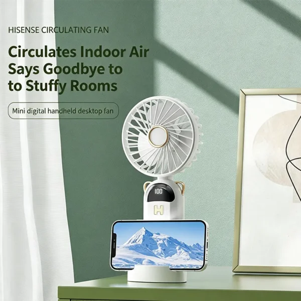 Multi Functional Portable Fan, USB, Lithium battery, ABS - view 4