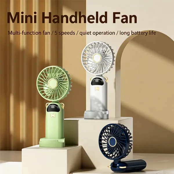 Multi Functional Portable Fan, USB, Lithium battery, ABS - view 5
