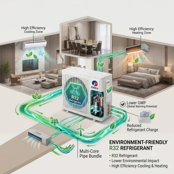 Multi Split Heat Pump, R32, Inverter, Wall, Ceiling - view 4
