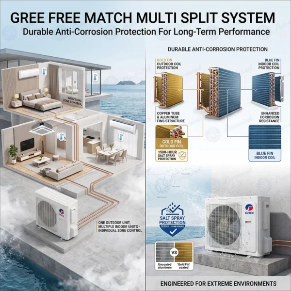 Multi Split Heat Pump, R32, Inverter, Wall, Ceiling - view 5