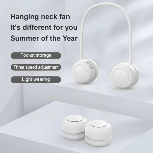 Neck Hang Blade Fan, F2305, Portable, USB