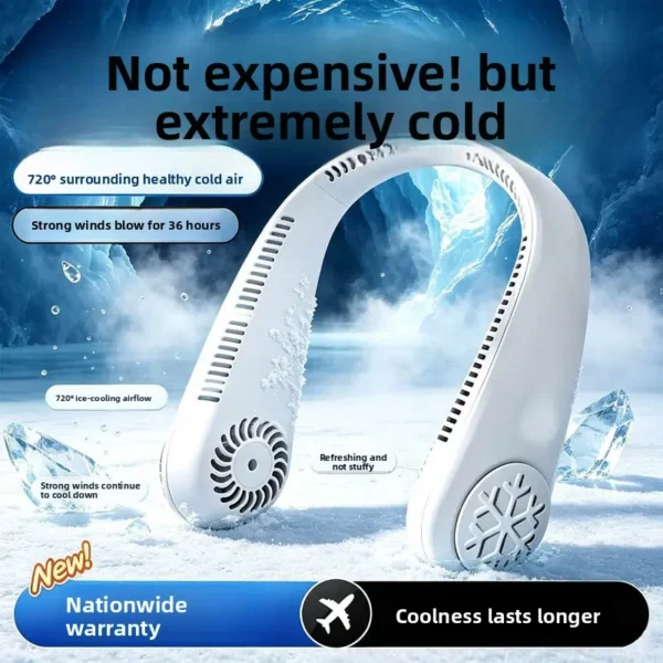 Neck Hanging Fan, Portable, Plastic - view 4
