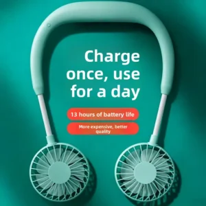 Neck Portable Charging Fan, Battery, ABS+PC