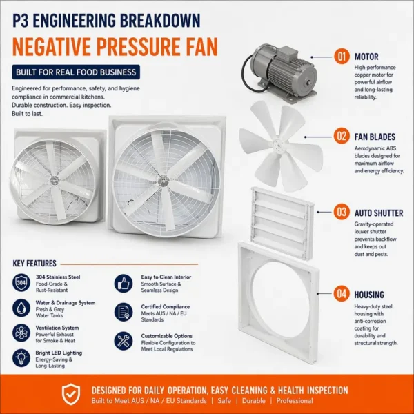Negative Pressure Cooling Fan, FRP, 380, Electric - view 8