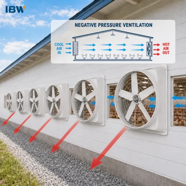 Negative Pressure Exhaust Fan, 1260mm, IP55, FRP, 38000m3h - view 3