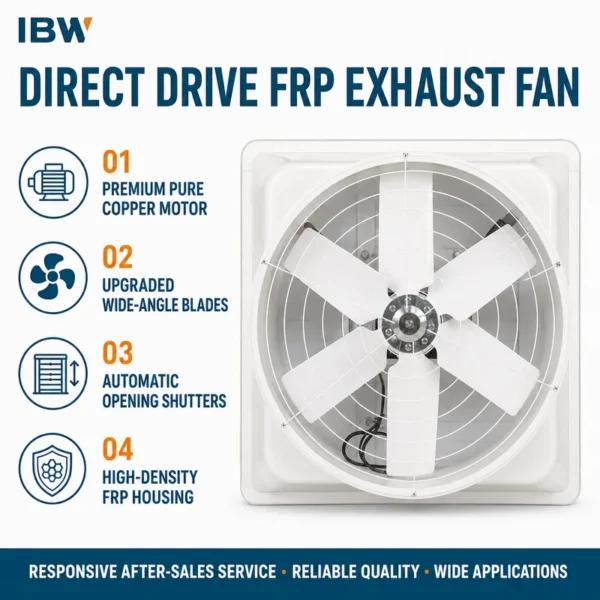 Negative Pressure Exhaust Fan, 1260mm, IP55, FRP, 38000m3h - view 4