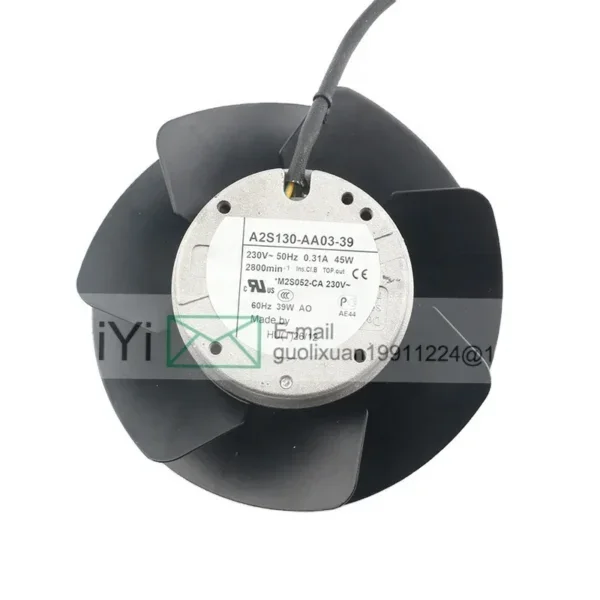 Noise A2s130-aa03-39 Cooling Fan, AC230V, 45W, 0.31A, 13CM