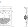 Noise Industrial Waterproof Fan, SANXIN, 750W, 380V, 950RPM - view 3