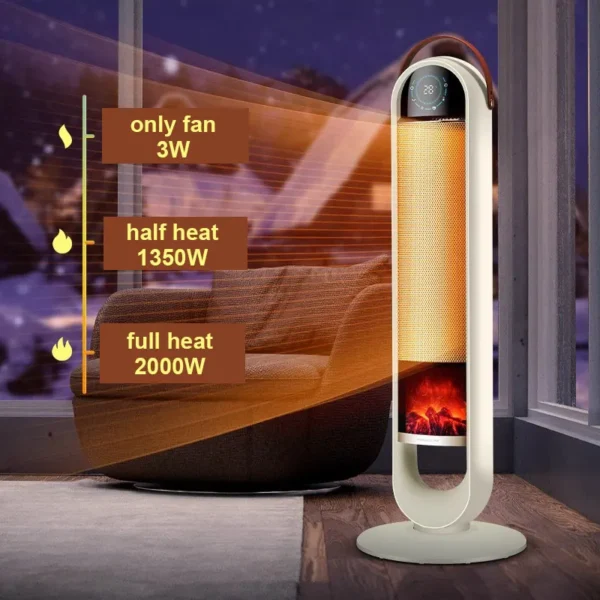 Office Home Portable Tower, 2000W, 3D, PTC - view 3