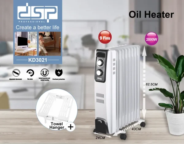 Oil Heater, DSP, 2000W - view 5