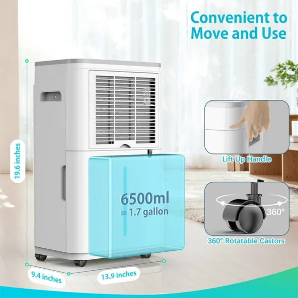 Ol20-d030a Portable Home Dehumidifier, LUKO, 20L - view 6