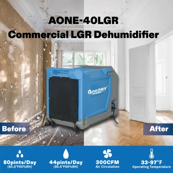Onedry Aone-40lgr Electric Dehumidifier, 40L/Day, 24H, 150W - view 5