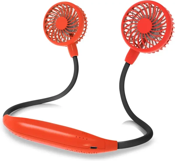 Operated Portable Neck Fan, 2600mAh, 6-Speed, USB