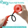 Operated Portable Neck Fan, 2600mAh, 6-Speed, USB - view 3