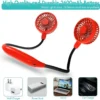 Operated Portable Neck Fan, 2600mAh, 6-Speed, USB - view 4