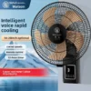 Oscillating Air Cooling Fan, aluminum, Wall - view 2