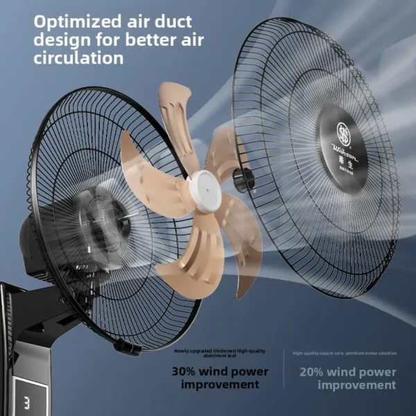 Oscillating Air Cooling Fan, aluminum, Wall - view 4