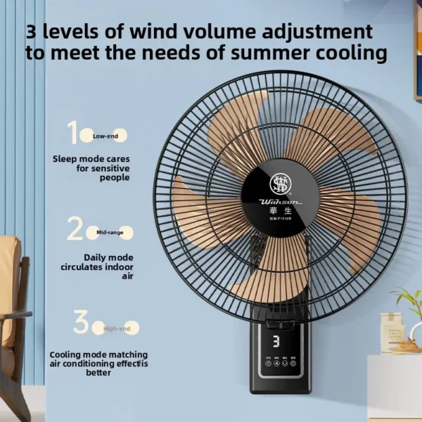 Oscillating Air Cooling Fan, aluminum, Wall - view 5