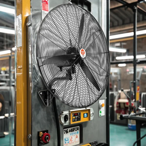 Oscillating Air Cooling Fan, Wall, Electric, Metal - view 3