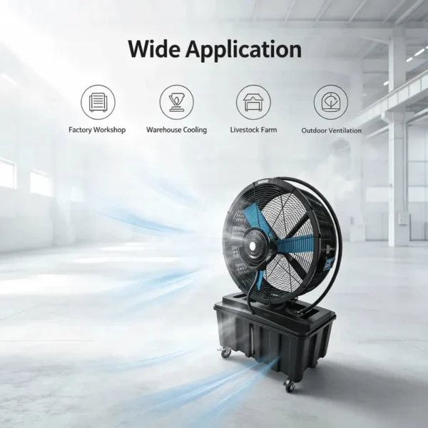 Oscillating Industrial Mist Fan, QD-920M, 220 V, Electric - view 3