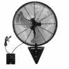 Oscillating Wall Mount Fan, Electric, Metal