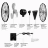 Oscillating Wall Mount Fan, Electric, Metal - view 2