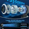 Outdoor Bulk Mini Fan, LED, Portable - view 2
