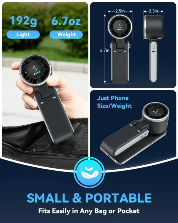 Outdoor Bulk Mini Fan, LED, Portable - view 5