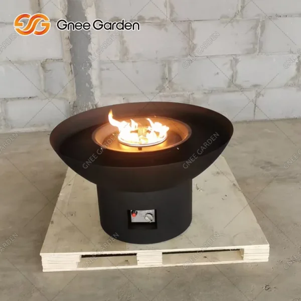 Outdoor Patio Heater, Steel, gas fireplace - view 3