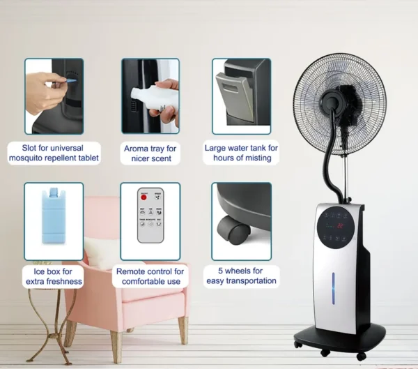 Outdoor Plastic Mist Fan, 16-Inch, 3.1L - view 5